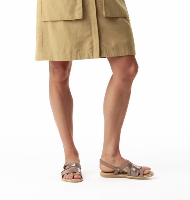 Sorel Dam Sandaler Brun - Ella™ Criss Cross Flat - HMX-870931